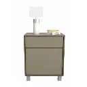 Mesa de Luz Tables 6426 1 Cajon - 1 Puerta Nogal - Gris C.-2.webp