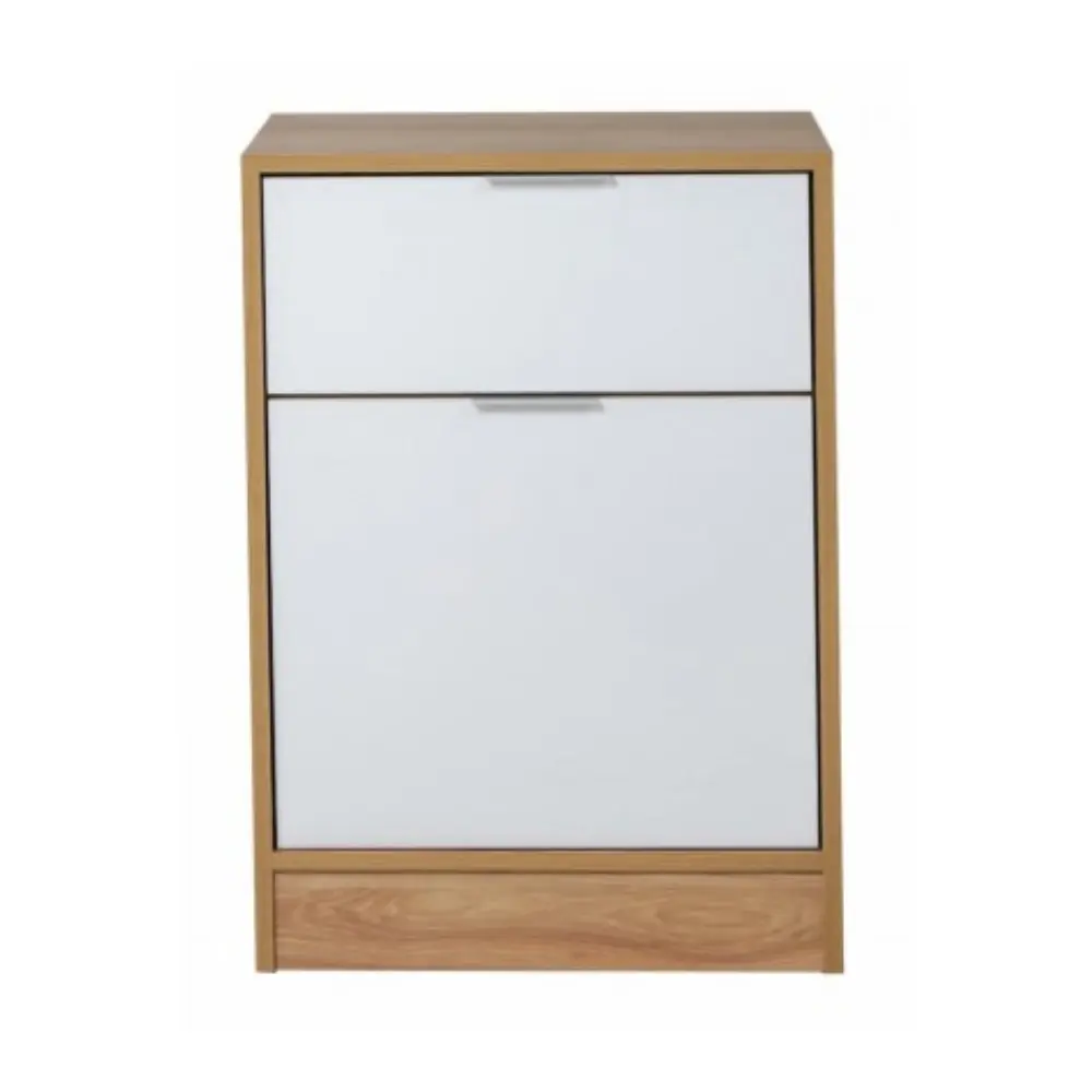 Mesa de Luz Ricchezz Murano 1 Puerta - 1 Cajon Blanco-1.webp