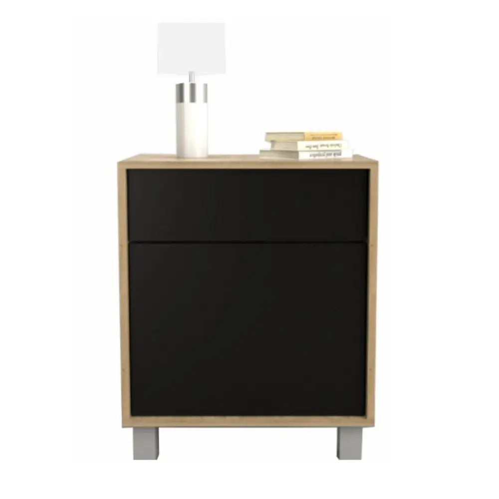 MESA DE LUZ TABLES 6426 1 CAJON-1PUERTA OLMO F.-NEGRO M.-2.webp