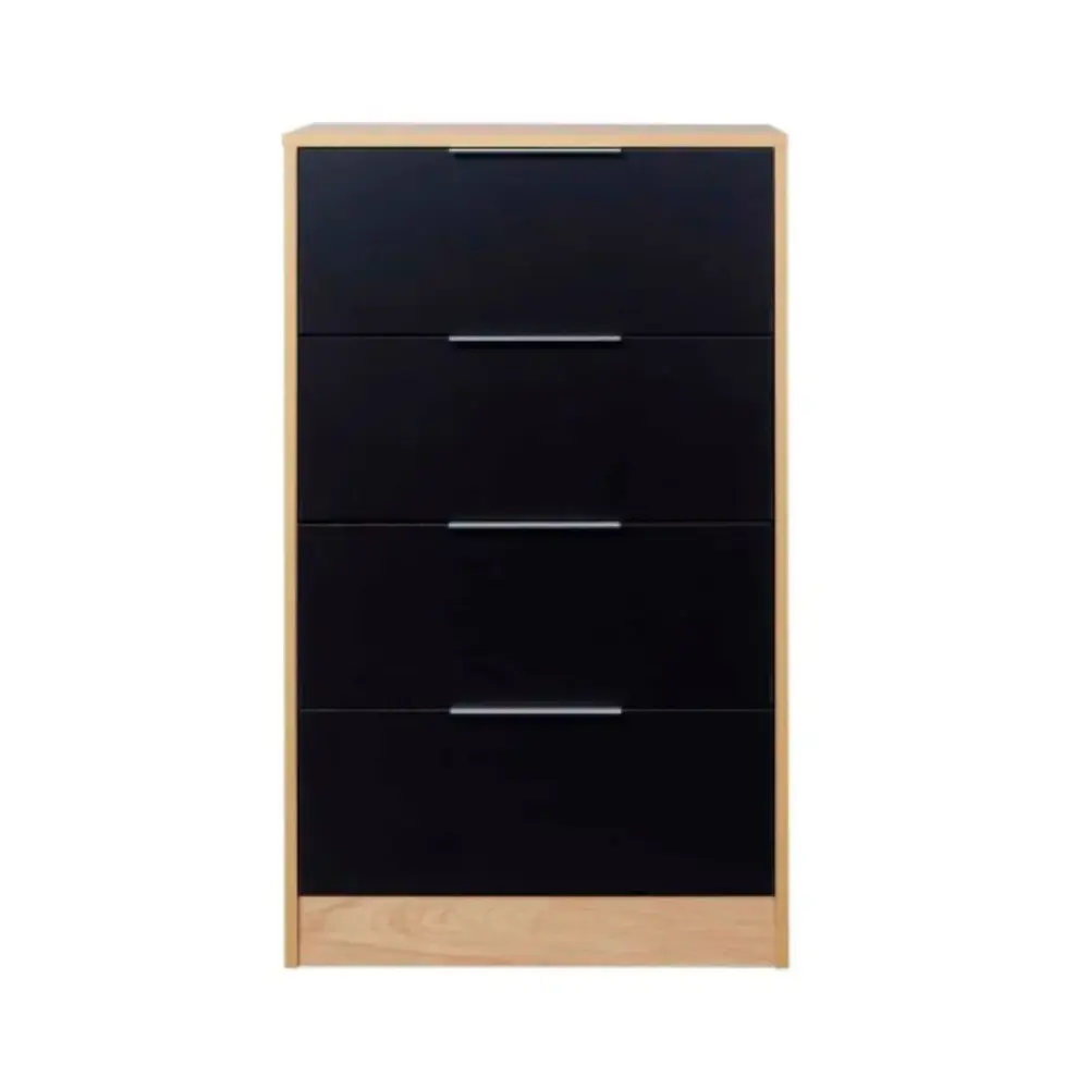 CHIFONIER RICCHEZZE MURANO 4CAJ HICKORY-NEGRO-3.webp