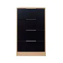 CHIFONIER RICCHEZZE MURANO 4CAJ HICKORY-NEGRO-3.webp