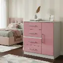 Chifonier Maximo 1 Puerta 4 Cajones 68010 Infantil-Rosa-5.webp
