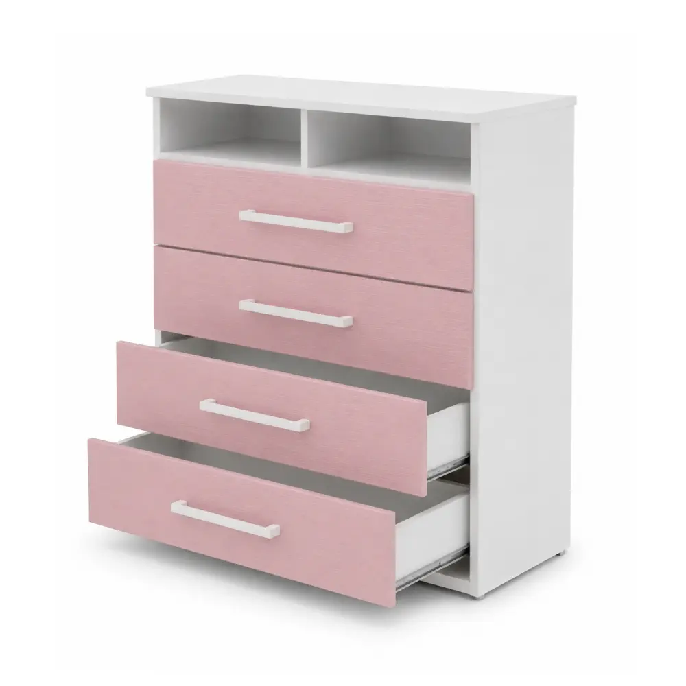 Chifonier Delos 4 Cajones Con Estantes DJ150RO Rosa-2.webp