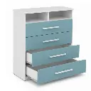 Chifonier Delos 4 Cajones Con Estantes DJ150AZ azul-2.webp