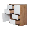 Comoda Richezze Murano 2 Puertas - 4 Cajones Blanco-4.webp