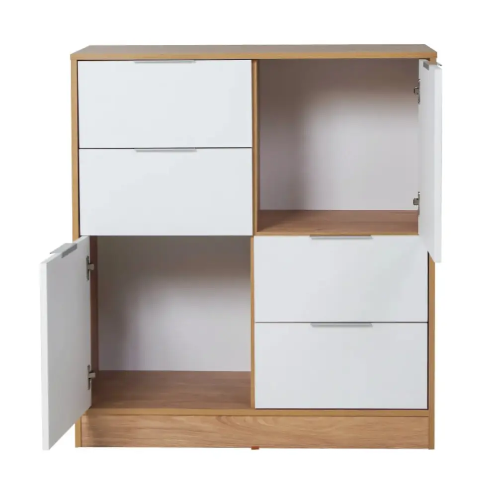 Comoda Richezze Murano 2 Puertas - 4 Cajones Blanco-3.webp