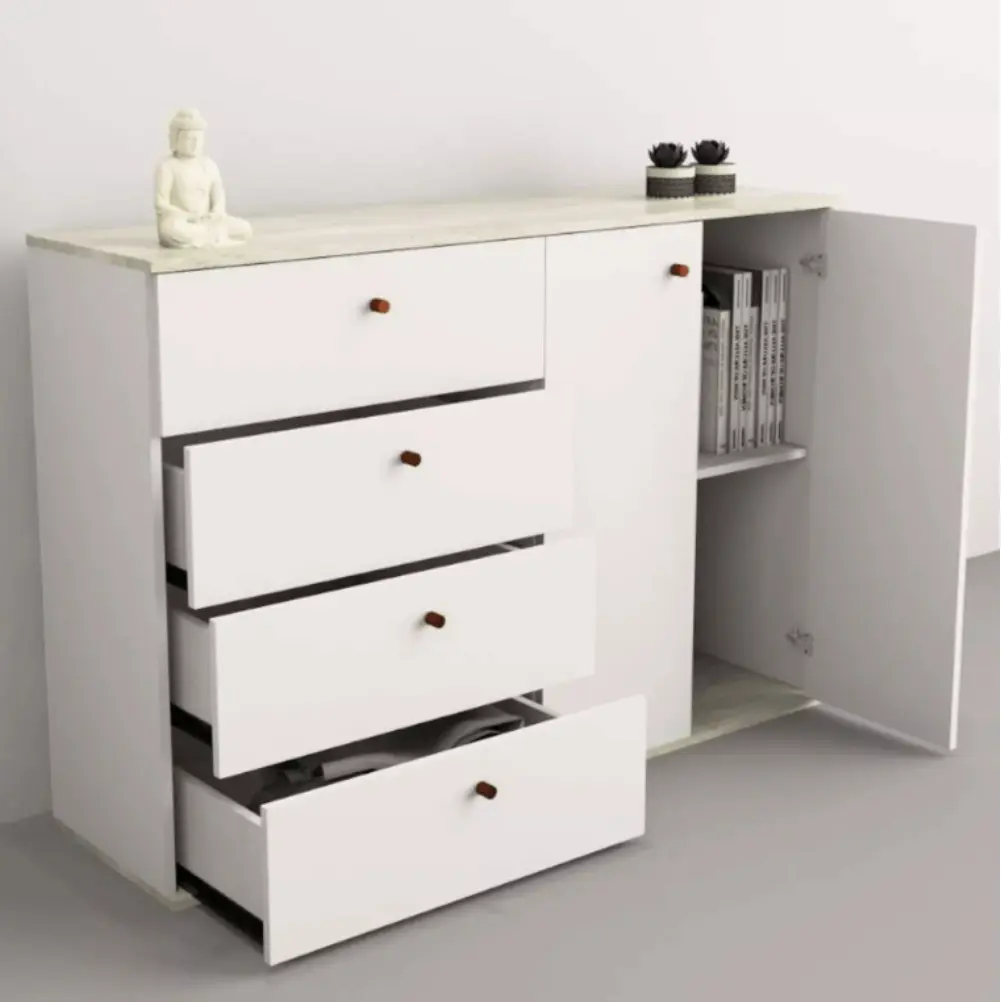 Bahiut Tables 7009 130 Cm 2 Puertas - 4 Cajones Nevado-Everest-3.webp