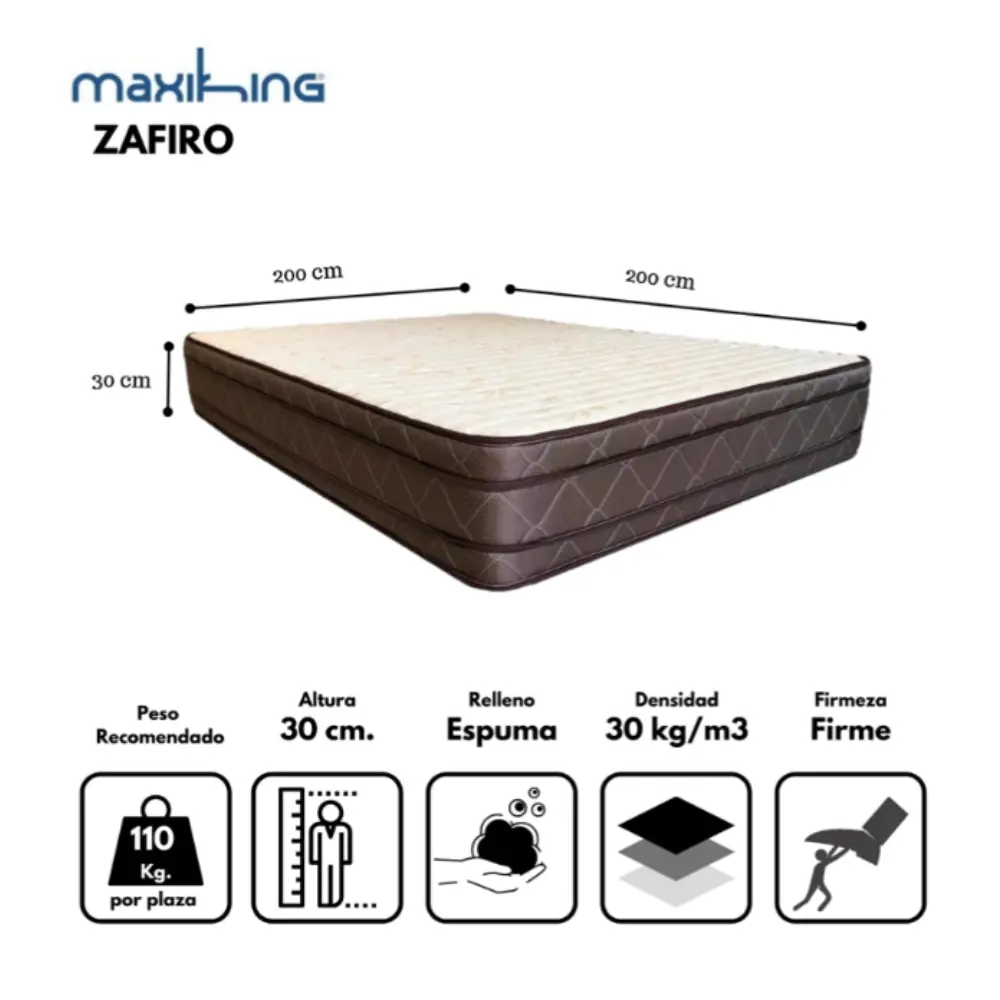Colchon Maxiking 200 x 200 x 30 Zafiro-5.webp
