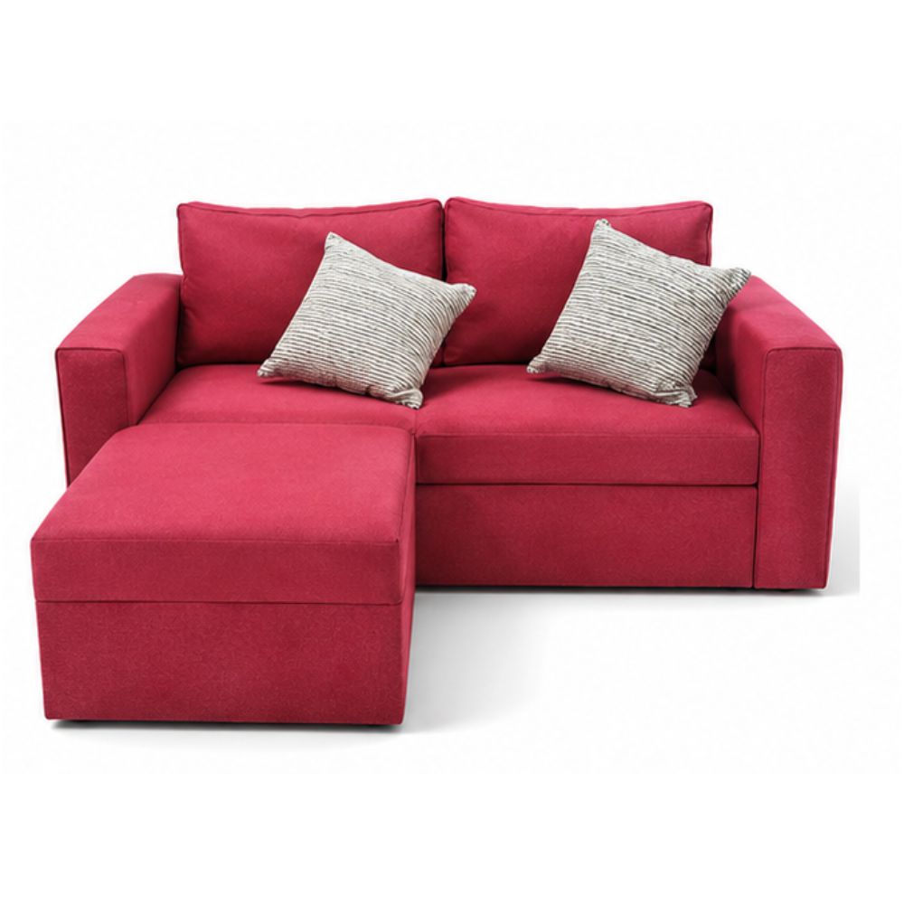 Sofa Rosarino Con Camastro 170x70x70 Cm. Chenil Rojo