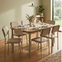 Juego Kappesberg Mesa T-Madera 140x90Cm - 6 Sillas Ibiza Caño-Tela-4.webp