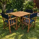 Juego de Camping CSC C03 Mesa 80x80 Con 4 Sillones Plegables de Madera Caoba-4.webp