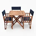 Juego de Camping CSC C03 Mesa 80x80 Con 4 Sillones Plegables de Madera Caoba-2.webp