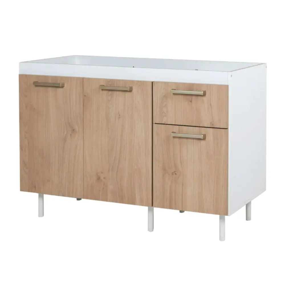 Bajo Mesada Ricchezze Turin 1.20 Mts 3 Puertas - 1 Cajon Roble Kendal-2.webp