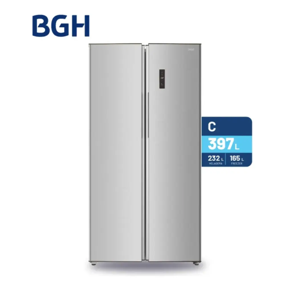 Heladera BGH BRS400I1A 397 Lts. Syde By Syde No Frost Inverter Inoxidable-2.webp