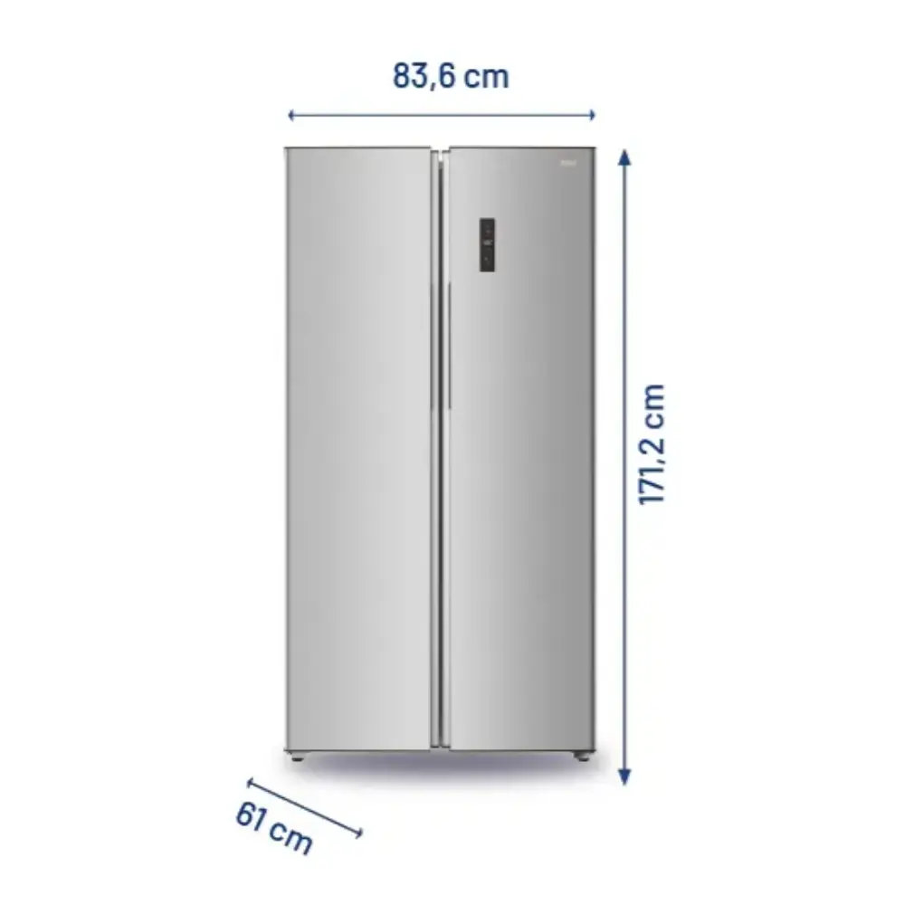 Heladera BGH BRS400I1A 397 Lts. Syde By Syde No Frost Inverter Inoxidable-3.webp