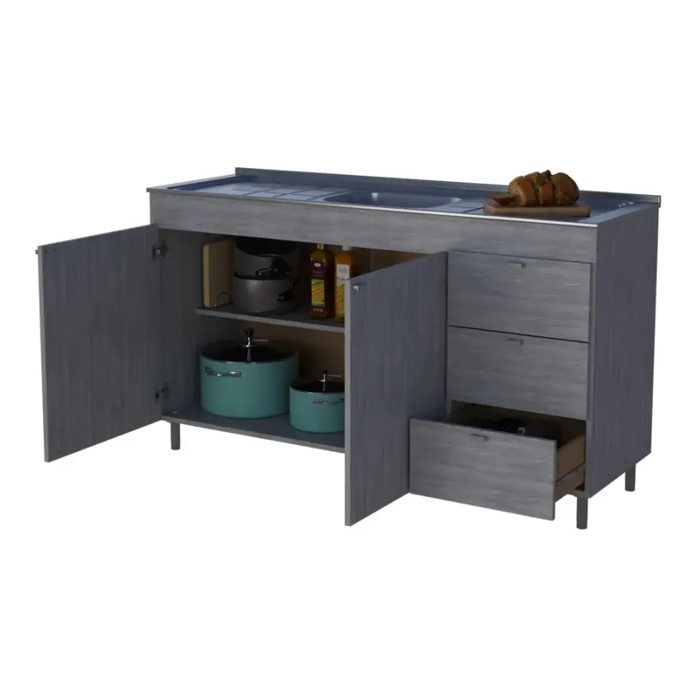 Bajo Mesada Orlandi 1.20 Mts. 2 Puertas - 3 Cajones Con Estantes 3030 Jacaranda-3.webp