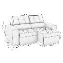 SOFA KAPPESBERG LANUS 4C S125-2-A036 188X96X101CM 6POSRECLINABLE - VELUDO BEGE-5.webp