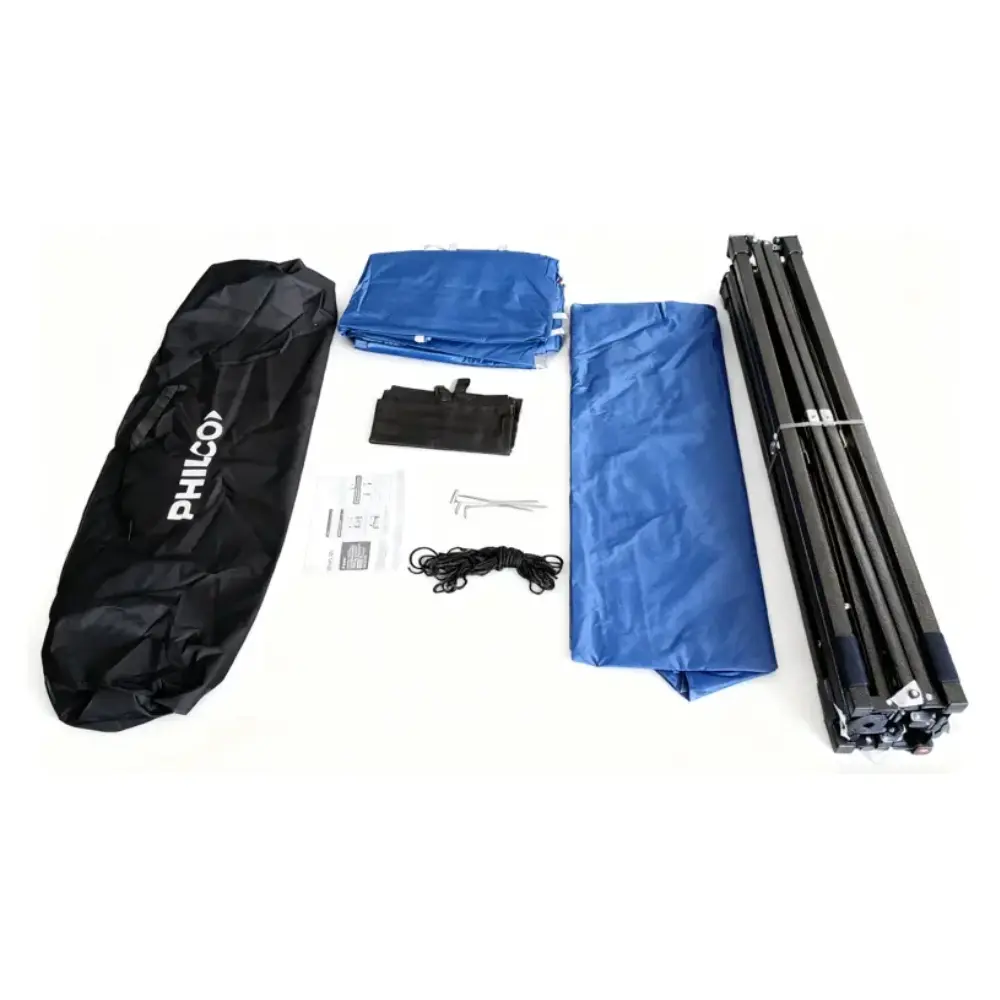 Gazebo Philco GAP3X3BW3P 3 x 3 Mts. Con Pared - Estructura de Acero Azul-6.webp