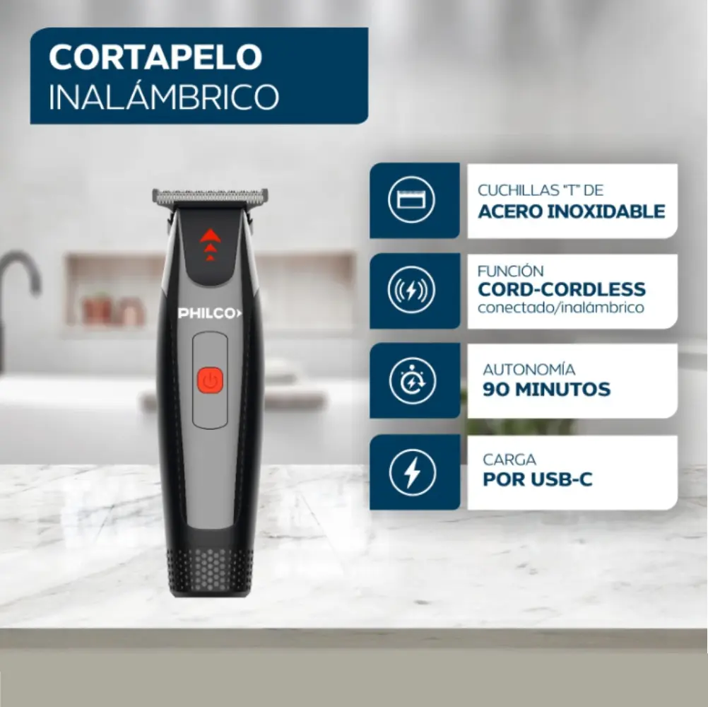 TRIMMER PHILCO CORTAPELO INALAMB. CB7025PP-2.webp