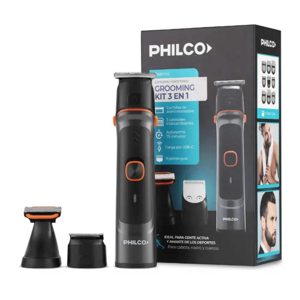 Grooming Kit Corta Pelo-Barba 12 accesorios Philco-5.webp