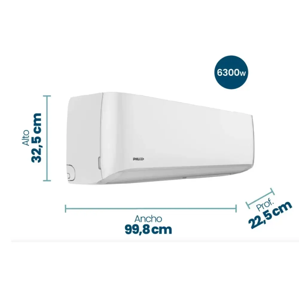 Aire Acondicionado Philco Split 6300W 5500 Frig. Frio-Calor PHS60HA4CN-6.webp