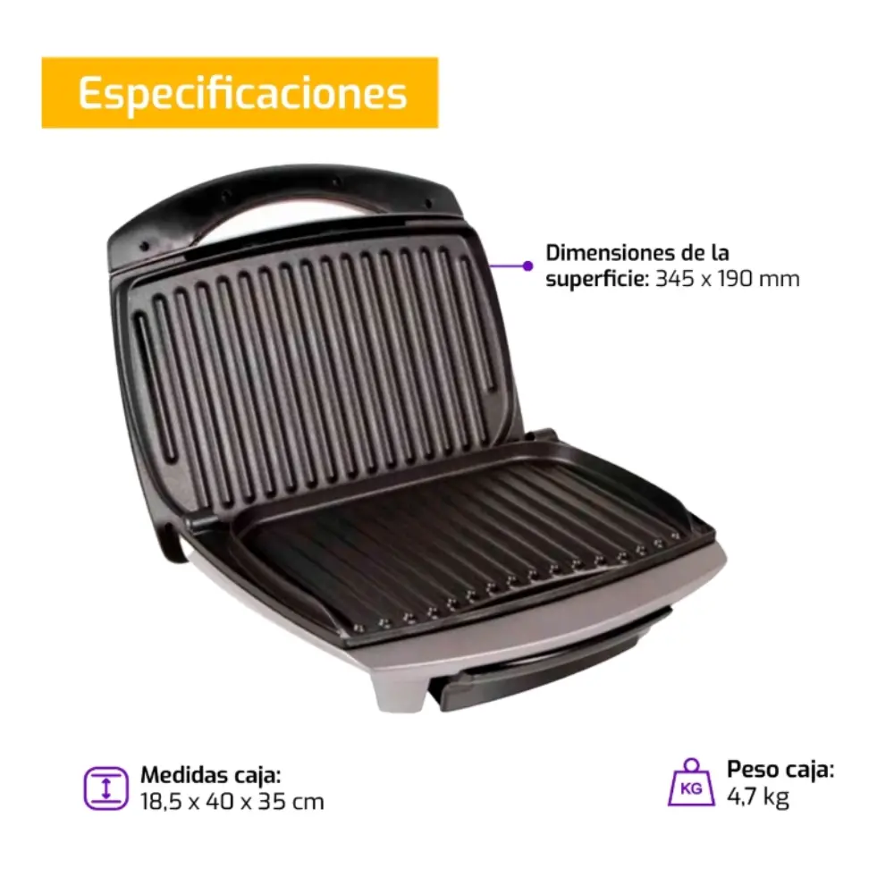 Parrilla Atma PG4720P Grill Electrica Essential 1400 W 5 Niveles-4.webp