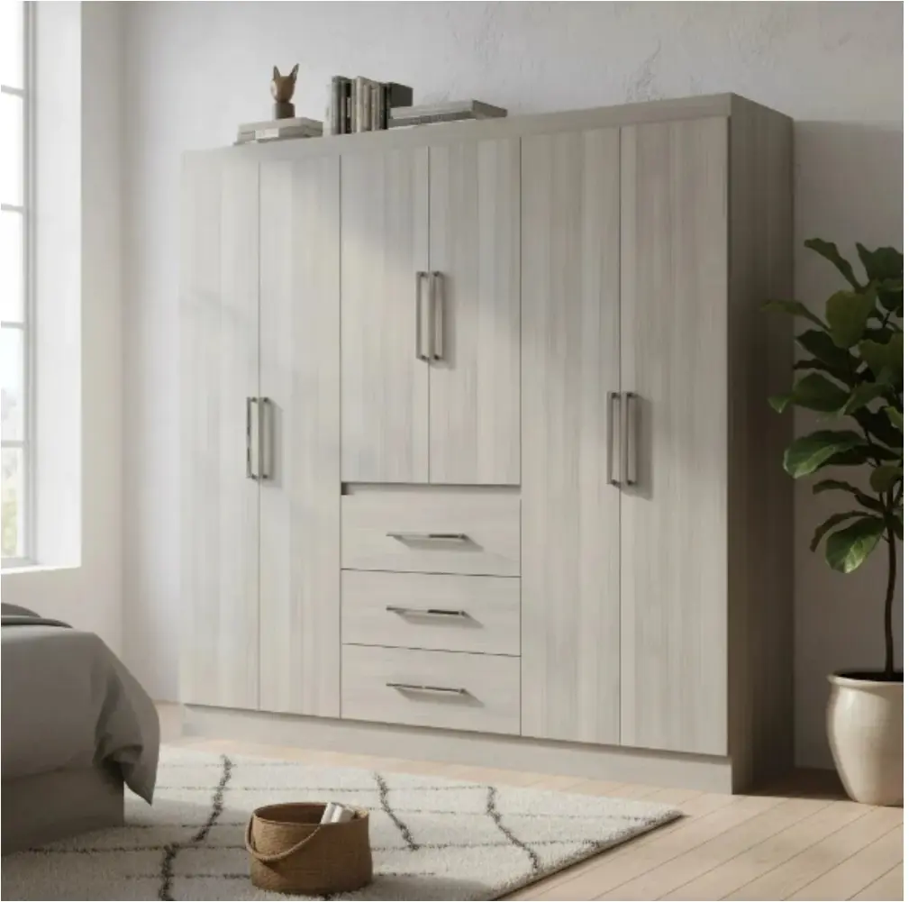 Placard Maximo 6 Puertas - 3 Cajones 56004-Marfil-3.webp