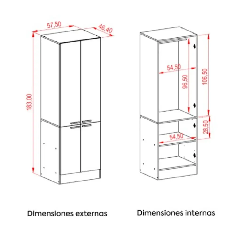 Placar Ricchezze Bianca 2 Modulos 4 Puertas Blanco-4.webp