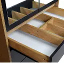 Placar Ricchezze Murano Mix 2.07 Mts. 4 Puerta - 4 Cajones Con Espejo Hickory-Negro-4.webp