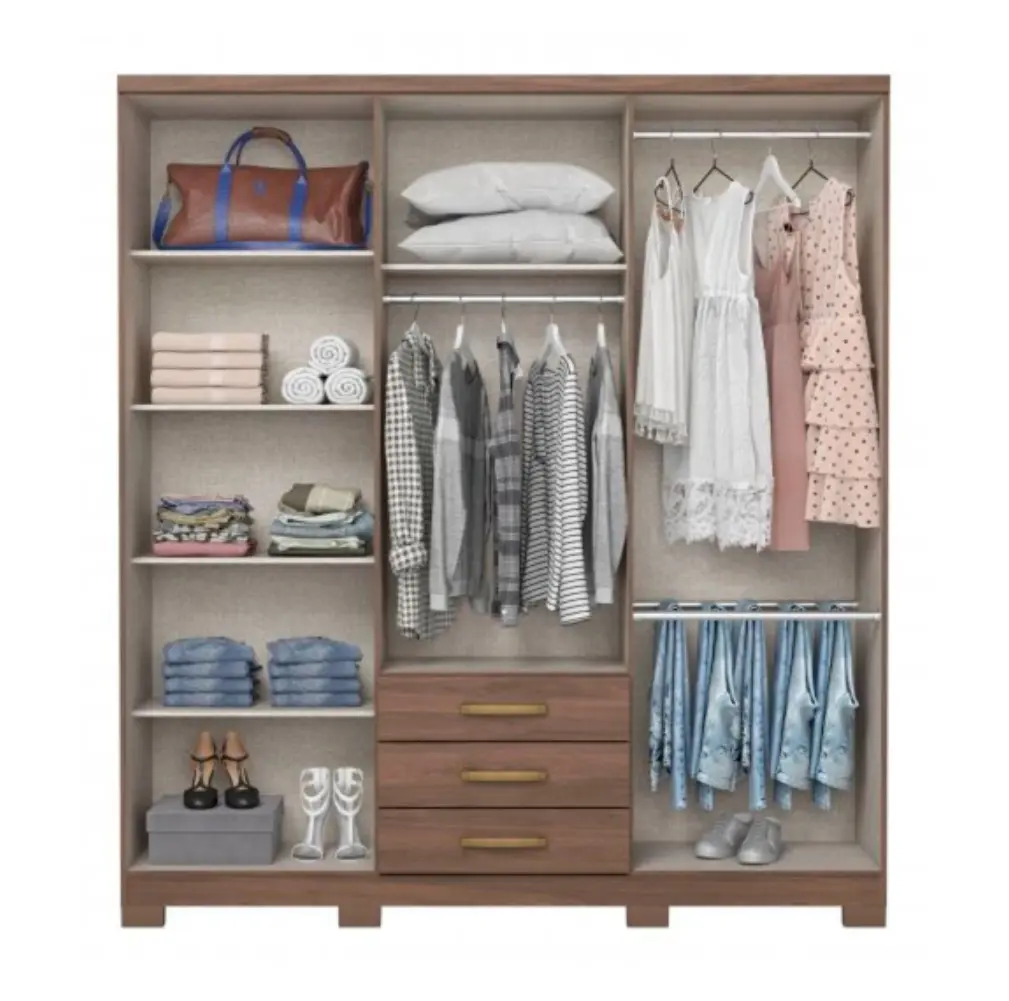 Placar Henn Caju 6 Puertas 200X180X46 Cm DA136-130 Castaño-2.webp