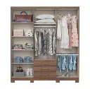 Placar Henn Caju 6 Puertas 200X180X46 Cm DA136-130 Castaño-2.webp