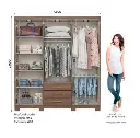 Placar Henn Caju 6 Puertas 200X180X46 Cm DA136-130 Castaño-3.webp