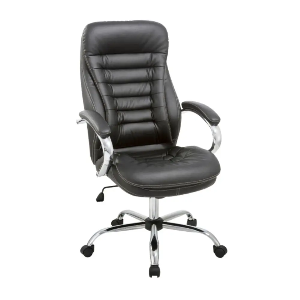 Sillon Bulk 10000 Oficina Premium Bascular-Cromado Negro