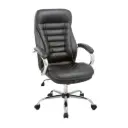 Sillon Bulk 10000 Oficina Premium Bascular-Cromado Negro