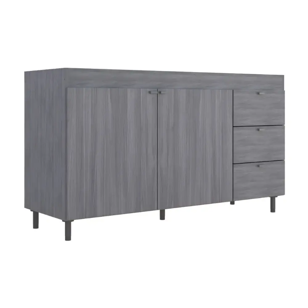 Bajo Mesada Orlandi 1.20 Mts. 2 Puertas  - 3 Cajones Con Estantes 3030 Jacaranda