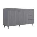 Bajo Mesada Orlandi 1.20 Mts. 2 Puertas  - 3 Cajones Con Estantes 3030 Jacaranda