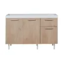 Bajo Mesada Ricchezze Turin 1.20 Mts 3 Puertas - 1 Cajon Roble Kendal