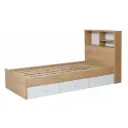 Cama Ricchezze Ecopack 1 Plaza Repizza 2 Cajones Hickory-Blanco