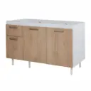 Bajo Mesada Ricchezze Turin 1.40 Mts 3 Puertas - 1 Cajones Roble Kedal 