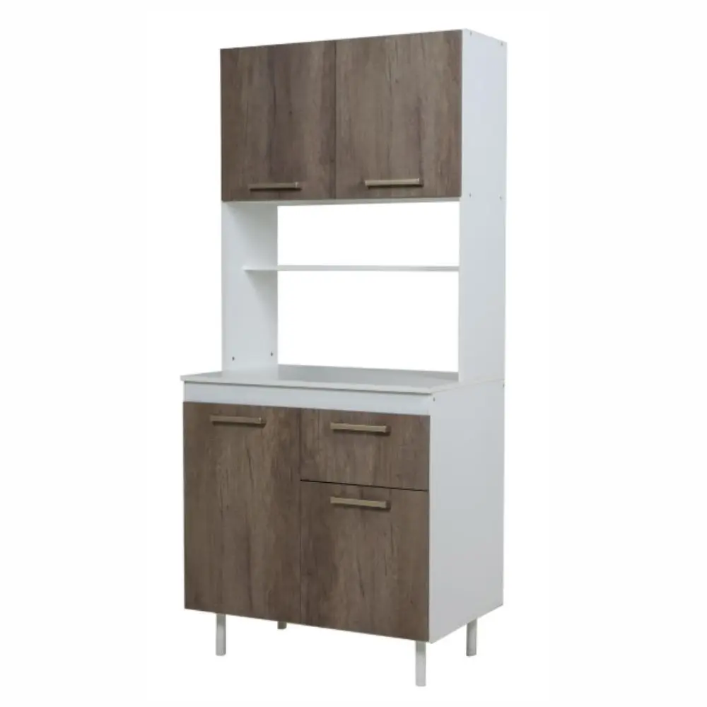 Kit Compacto Ricchezze Turin 3 Puertas 2 Cajones 80X181X50 CM Roble-Kendal