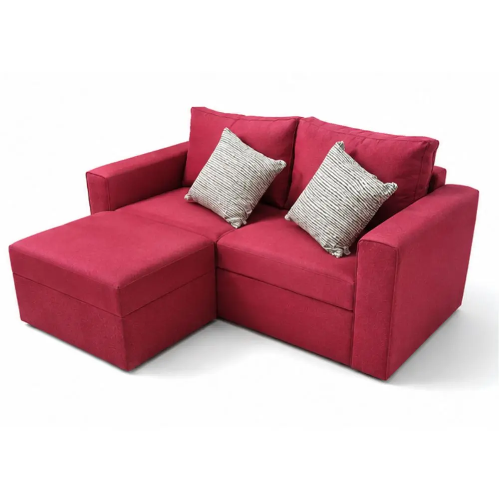 Sofa Rosarino Con Camastro 170x70x70 Cm. Chenil Rojo