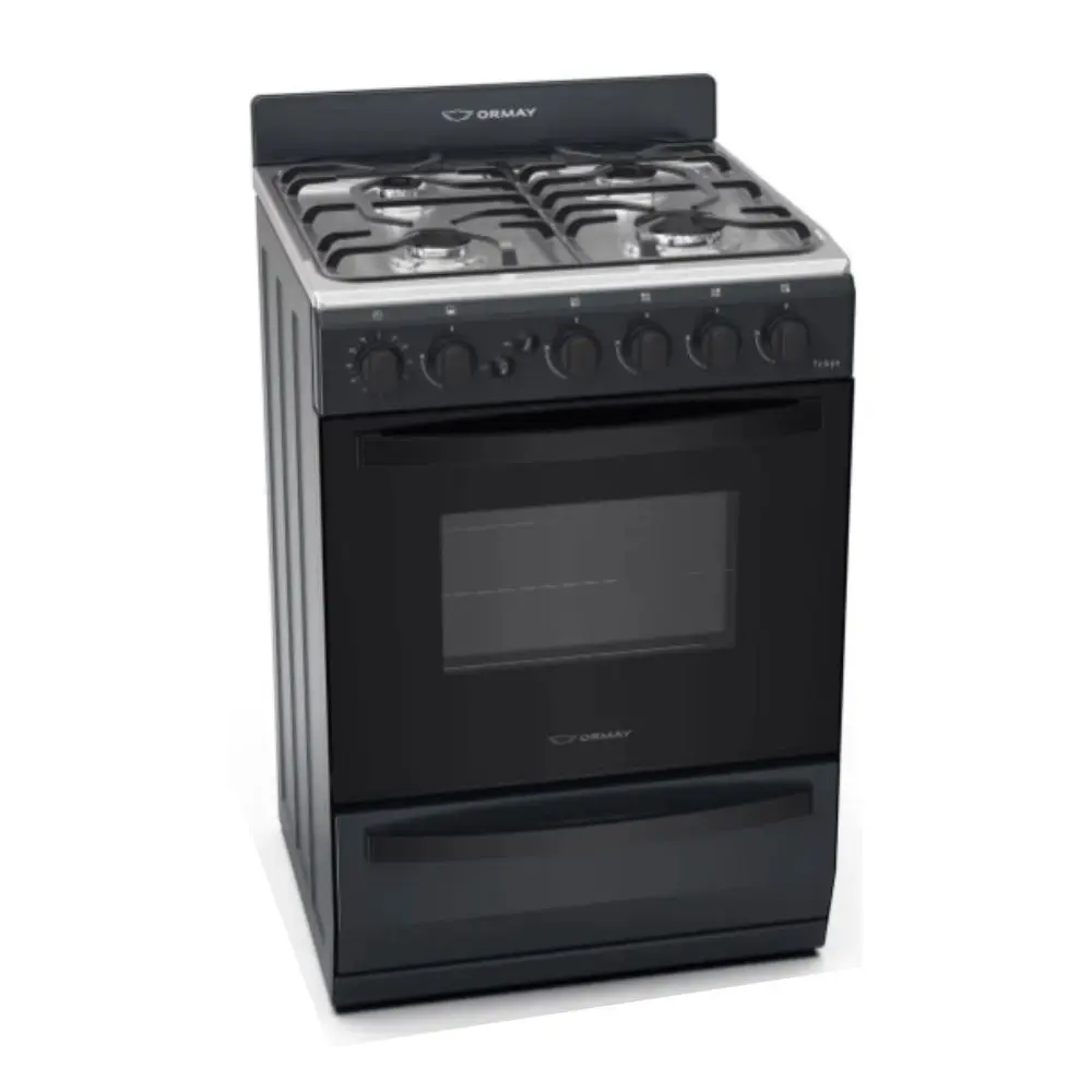 COCINA ORMAY TEMPO NEGRA 4H REJ. FUND.