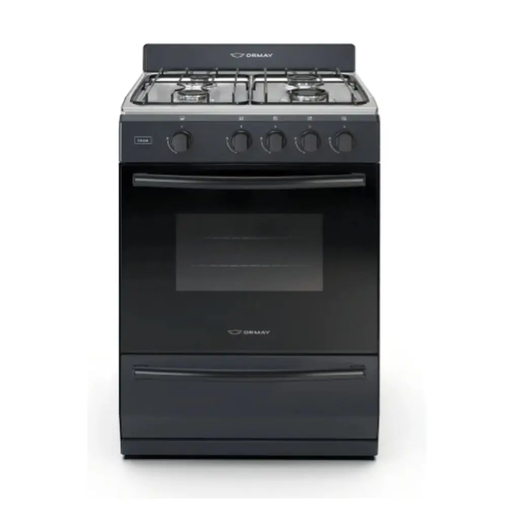 COCINA ORMAY INOX NEGRA 4H