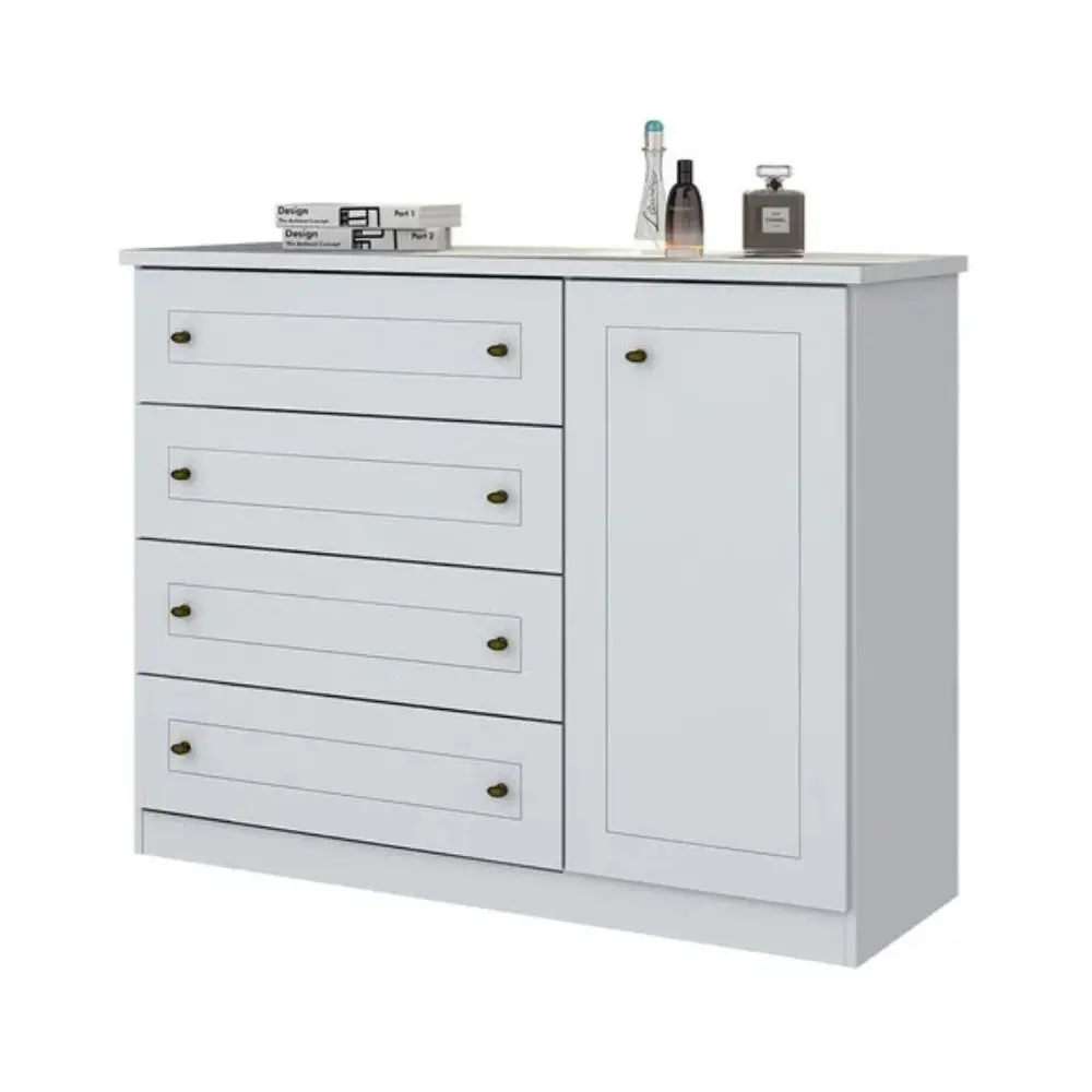 COMODA HENN AMERICANO 1P 4CAJ D715-05 BLANCO