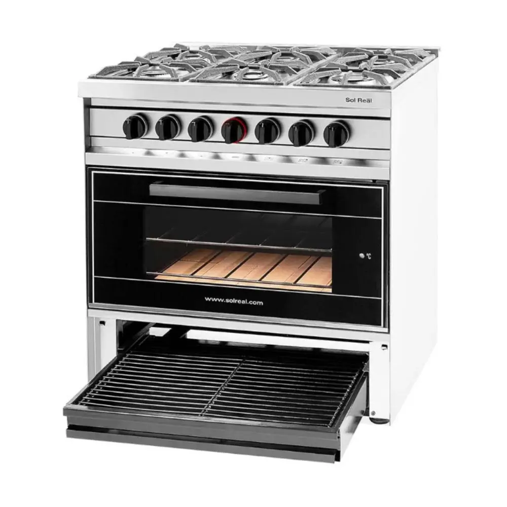 COCINA SOL REAL MINI 6H 517-GEV VP VISOR C/PARRILLA REJA FUNDICION