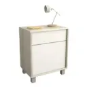 MESA DE LUZ TABLES 6426 1 CAJON-1PUERTA NEVADO/GRIS C..