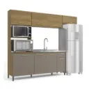 KIT DE COCINA KAPPESBERG COMPACTA 210X258X52 C-MESADA CXPIA-120 L780A-NGFE NOGUERIA-FENDI