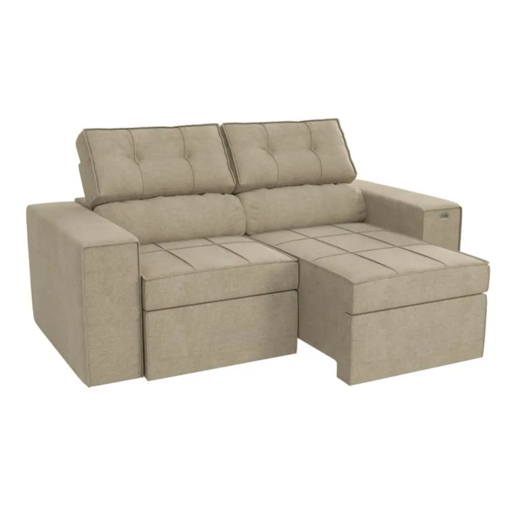 SOFA KAPPESBERG LANUS 4C S125-2-A036 188X96X101CM 6POSRECLINABLE - VELUDO BEGE