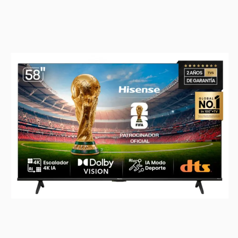 TELEVISOR HISENSE 58" 58A64N SMART/UHD/4K/DOBY/VIDAA 