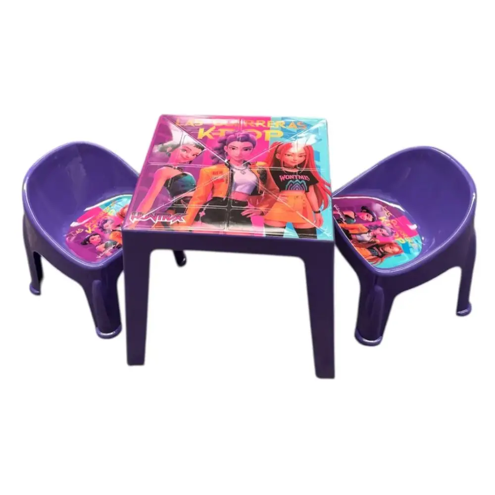 Juego de Mesa Con 2 Sillas Plasticas Infantil